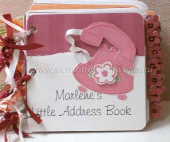 scrapbook mini address book