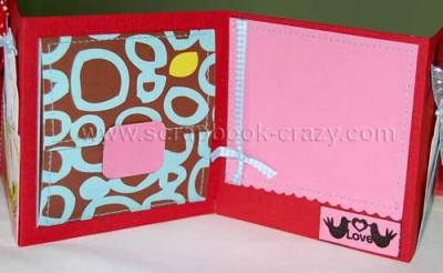 accordion mini album - two little love birds and photo mats