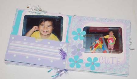 baby mini album - scrapbooking the little girls