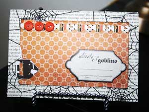 spooky card mini scrapbook