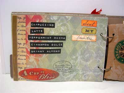 coffee scrapbook mini album