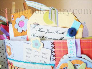 First Days paper bag scrapbook