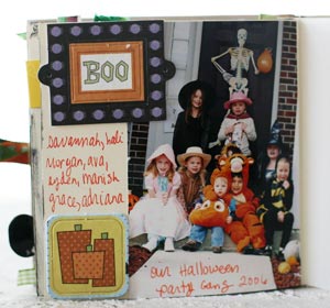 Halloween through the years scrapbook